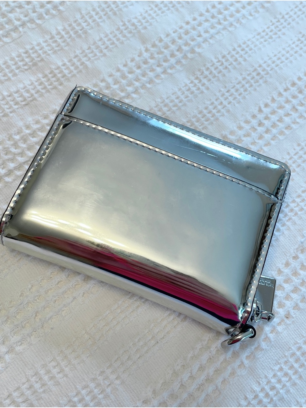 NWT Kate Spade Metallic Silver Natasha Compact Wallet - Picture 3 of 13